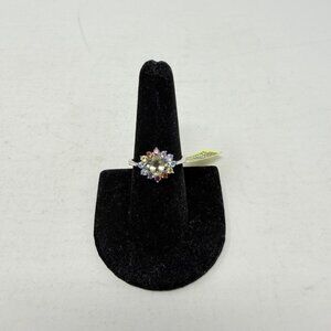 Shop LC Canary Apatite Oval/Multi Gemstone Size 9 Ring in Sterling Silver 5283